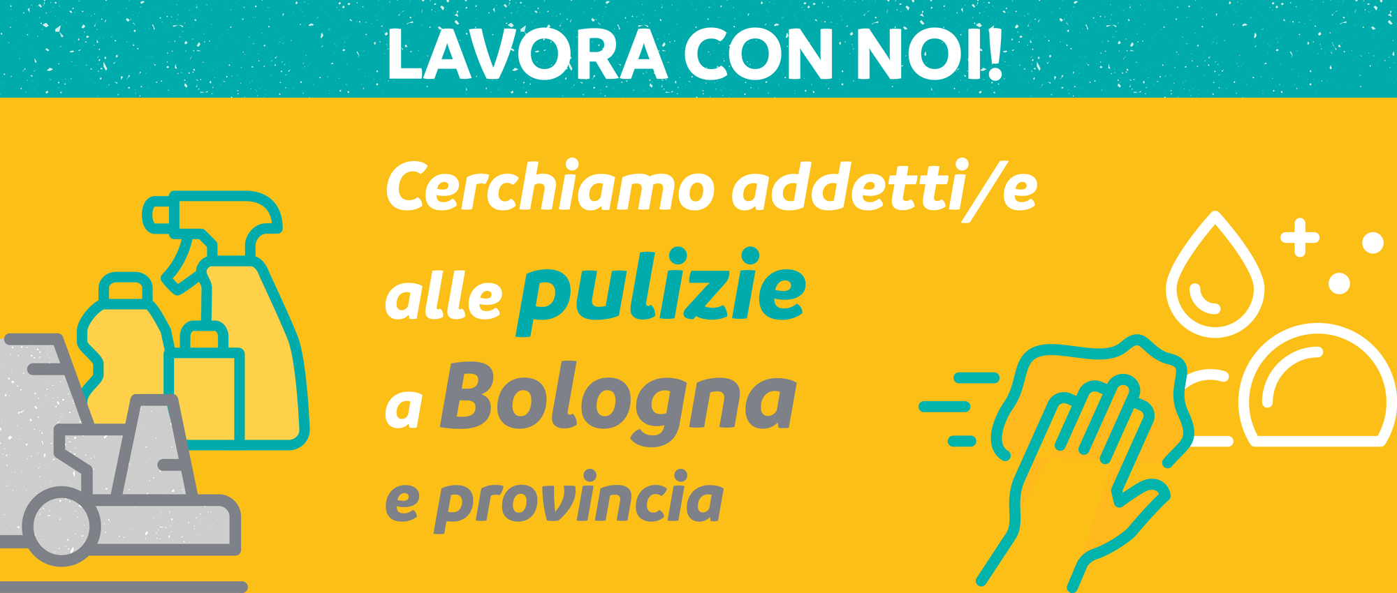 Cerchiamo addetti/e alle pulizie in ambito civile e sanitario a Bologna e provincia