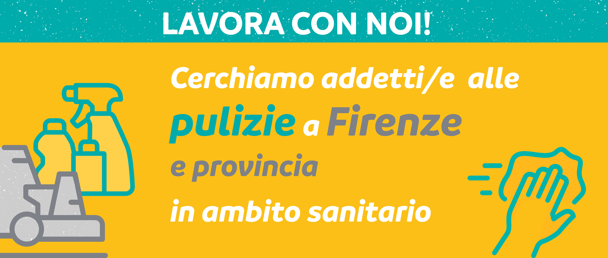 Cerchiamo addetti/e alle pulizie in ambito sanitario a Firenze e provincia