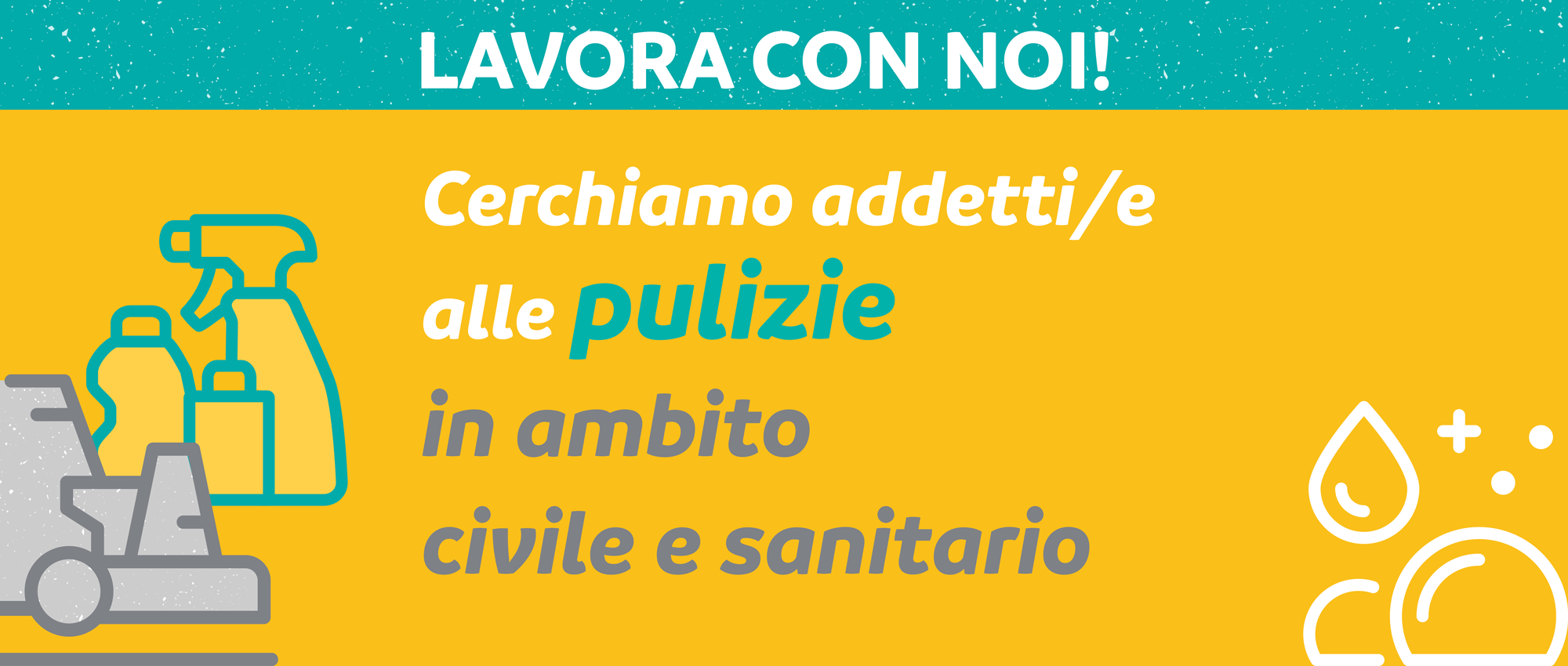 Ricerca addetti/e alle pulizie in ambito civile e sanitario