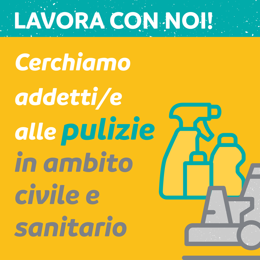 Ricerca addetti/e alle pulizie in ambito civile e sanitario