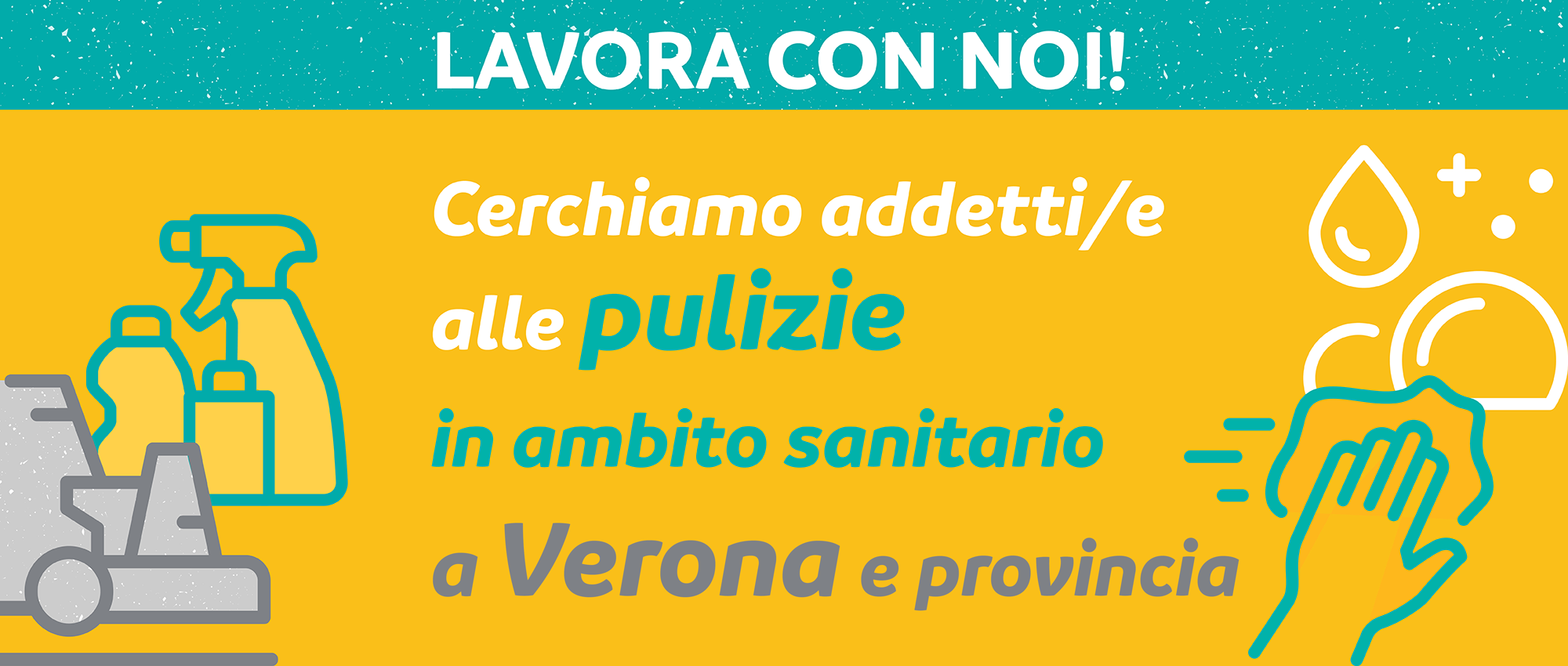 Cerchiamo addetti/e alle pulizie in ambito sanitario a Verona e provincia
